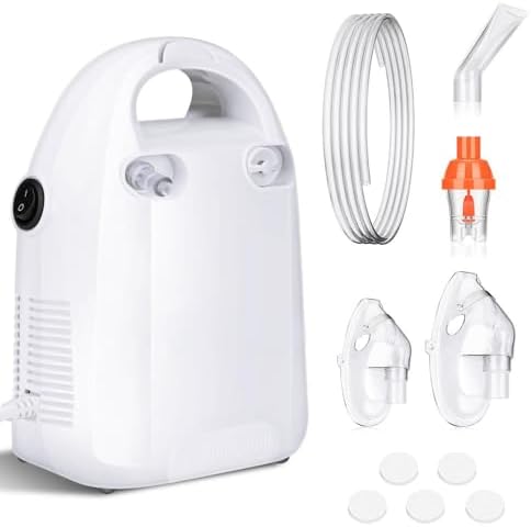 Spacer Mesh Machine for Adults and Kids, Portable Nebulizer Machine, Compression Machine for Breathing Treatment, for Home and Travel Use