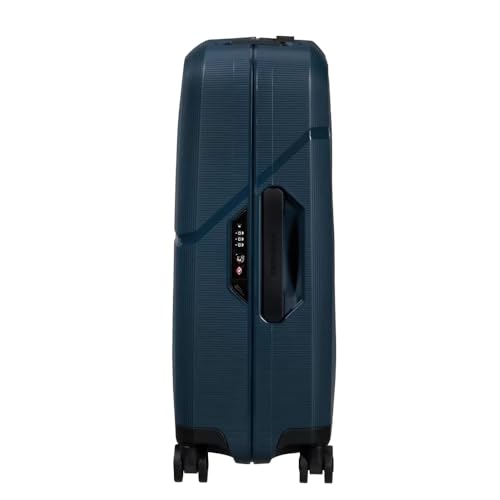 Mala de Bordo Magnum Eco Samsonite Polipropileno Cadeado Tsa 4 Rodas Duplas Giro 360 Azul