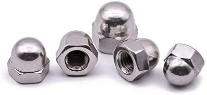 #6-32 Acorn Hex Cap Dome Head Nuts, 304 Stainless Steel 18-8, Coarse Thread UNC, Full Thead Coverage, Pack of 50