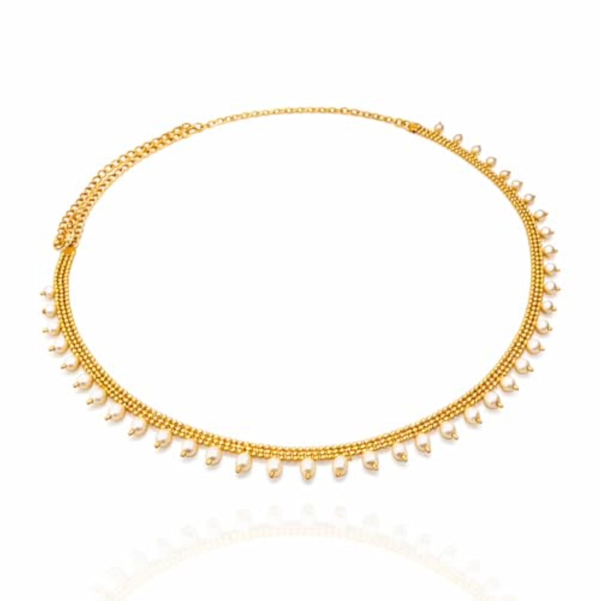 Gold Plated Traditional Pearl Kamarband for Women