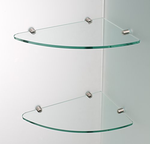 Aston Sdr960Ez-Ss-7638-10 Belmore Gs Frameless Hinged Alcove Shower Door With Starcast Clear Glass And Shelves, 75.25" To 76.25" X 72", Stainless Steel #TOP2