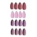 Laza 96pcs Colorful Acrylic Fake Nails Stiletto Almond Full Cover False Gel Nails Art Tips Sets Medium False Nails - Cherry Blossom