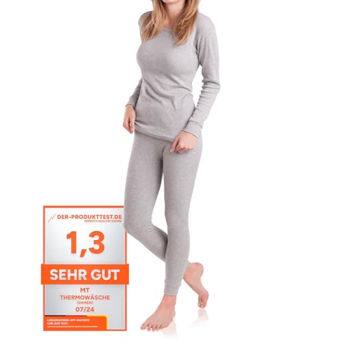 MT Conjunto Ropa Interior Térmica Mujer, Gris, M