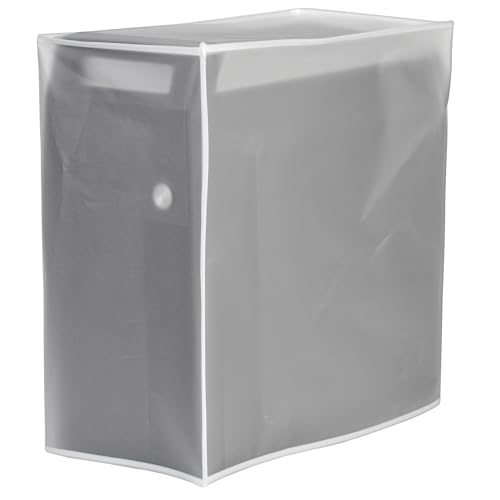 Funda protectora ligera impermeable contra el polvo para CPU de escritorio y PC gamer, tipo torre media, color blanco roto