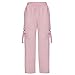 Parachute Pants Womens Cargo Pants High Waisted Baggy Sweatpants Joggers Pants Y2k Teen Girls Fashion Lounge Trousers Pink
