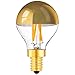 Produktbild Funey G45 Kopfspiegellampe Silber LED Glühbirne E14-Sockel Edison Lampe ersetzt 35 Watt, 4W, 320 Lumen, 2700K warmweiß, LED Filament Fadenlampe, mit dimmenden, 220V, Golden (6x)