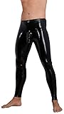 Schmal geschnittene Latex-Leggings