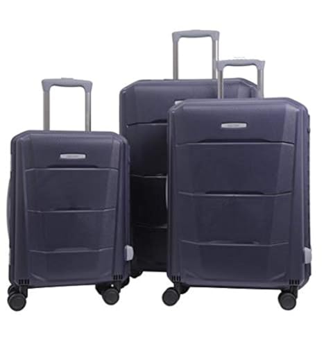 PARAJOHN PJTR3147 Campio 3 Pcs Trolley Luggage Set, Blue