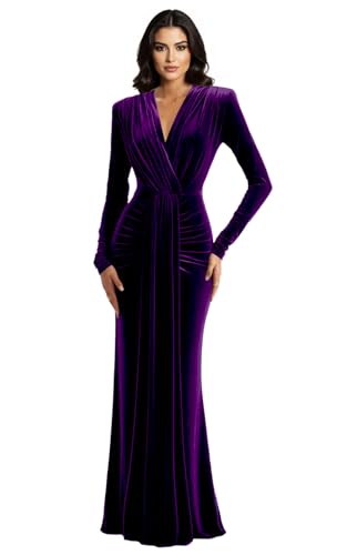 INEWER Velvet Long Sleeve Dress