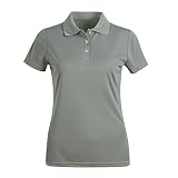 Corna Womens Golf Polo Shirt Soft Polyester Dri Fit Sport Shirt Gray S