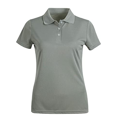 Corna Womens Golf Polo Shirt Soft Polyester Dri Fit Sport Shirt Gray S #TOP12