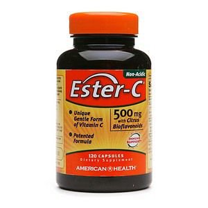 エスターC 500mg 柑橘系バイオフラボノイド 200mg配合 120カプセル入り AMERICAN HEALTH社製 海外直送品
