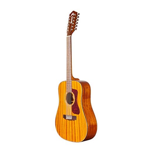 Guild Guitars D-1212 12-String Acoustic Guitar, Natural, All Solid Woods Dreadnought, Westerly Collection, with Premium Gig Bag