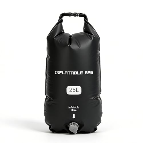Compression Pump Bag, Large Capacity 25L Air Pump Sack Ultralight Multi-Use Storage RollBag Waterproof Outdoor Dry Bag Inflation Pouch Portable for Travel, Swimming, Boating, Kayaking, Camping