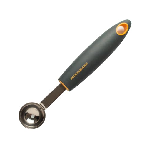 Fackelmann Soft Bolero de Frutas, Saca-bolas, Cuchara Parisien, Vaciador de Frutas y Verduras, Vaciador de Melón, Vaciador de Manzana, Piña, Vaciador Pera, Sandia, acero inoxidable, 18,5cm, 1ud.