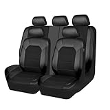 9 Pcs Full Set Car Seat Cover for Kia Picanto 2020-2025,Front Rear Seat Covers Seat ProtectorComfortable Breathable Seat Cushion Interior Accessories,Black