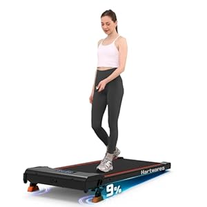 Hartwares Walking Pad Treadmill with 4 Level 9% Incline, Extra-Large Belt, Compact Under Desk Treadmills for Home Office Small Space, Walking Machine with App and Remote Control