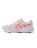 Nike Women's Run Defy Road Running Shoes, White/Hot Lava-Orange Pulse-Chalk, 7.5