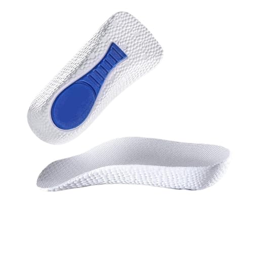 Plantillas de espuma viscoelástica para aumentar la altura para hombres y mujeres, inserciones de zapatos para pies planos, elevación del talón para tenis (blanco, 2,5 cm)