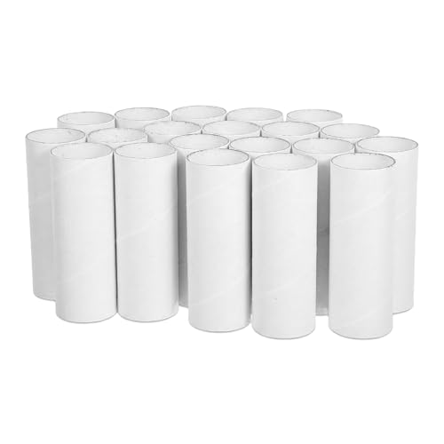 Lurrose 20pcs Cardboard Tubes Craft Rolls Paper Tube White for