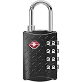 NovLock TSA Schloss – Geriffeltes Kofferschloss mit 4-stelligem Zahlencode – Gepäckschloss für...