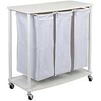 Household Essentials 3-Bag Laundry Sorter with Laminate Shelving & Wheels only .34: eDeal Info