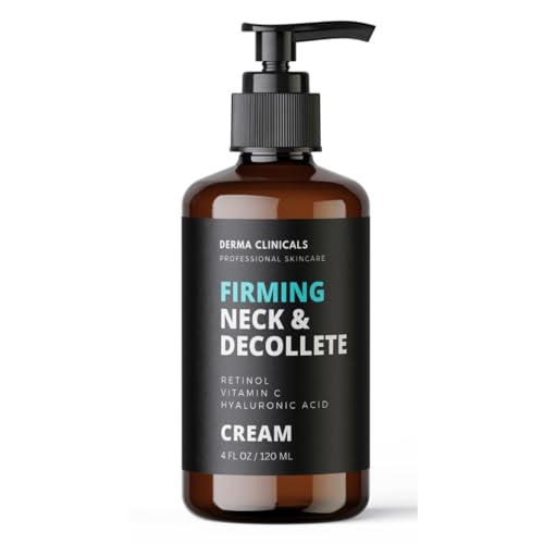 Firming Neck Cream - Retinol, Vitamin C, Hyaluronic Acid, Collagen, Anti-Aging Cream, Neck and Décolleté Day and Night Moisturizing Cream, Firming Cream - 4oz