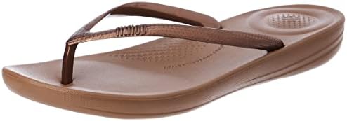 FitFlop Women's Solid IQUSHION Ergonomic FLIP-Flops, Bronze, US07