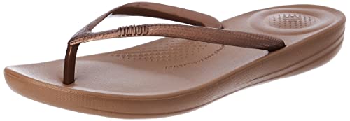 Fitflop Women's Solid Iqushion Ergonomic Flip-Flops, Bronze, Us07 #TOP5