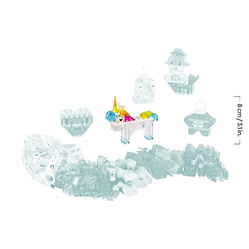LEGO Classic Zauberbox mit durchsichtigen Steinen - Farbenfrohe Bausteine und Aufhängersteine - Einhorn, Drache, Pinguin und weitere Figuren - Bastelset für Mädchen & Jungen ab 5 Jahren 11040