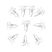 Lantee 50 Pcs White Nylon Door Trim Panel Retainer Clips Fasteners Replacement for Jeep 6505539-AA & 5012874-AA