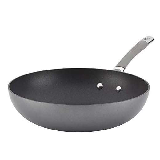 Circulon 12" Stir Fry Hard Anodized Aluminum Stirfry Pan, Wok, Oyster Gray