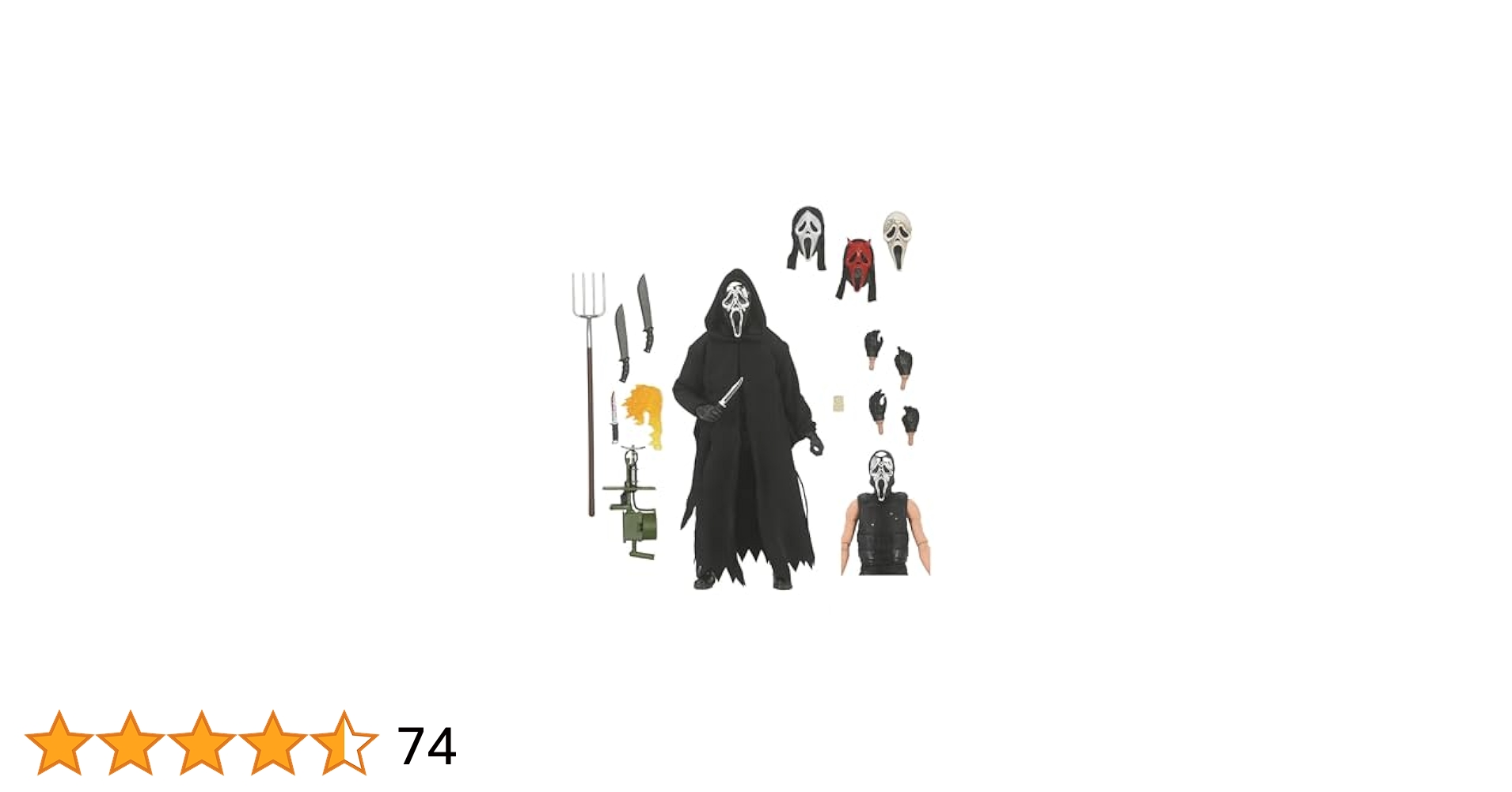 NECA Ghost Face アクションフィギュア Amazon.com: NECA Scream Ghostface Ultimate 7-Inch Action