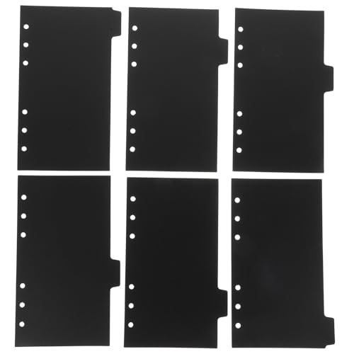 ledmomo 6枚 リングバインダー用製インデックス仕切りカード タブ付き軽量ページディバイダー ノート 手帳 レポート類用 学校 オフィス 自宅