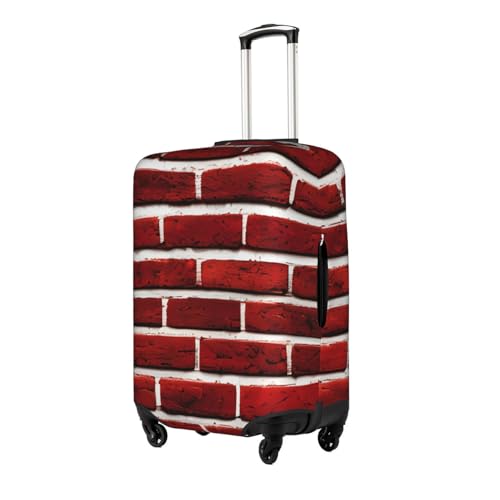 Brick Red Stone Tsa Approved Luggage Cover For 18-32 Inch Suitcases Scratch-Resistant Stretch Luggage Cover2