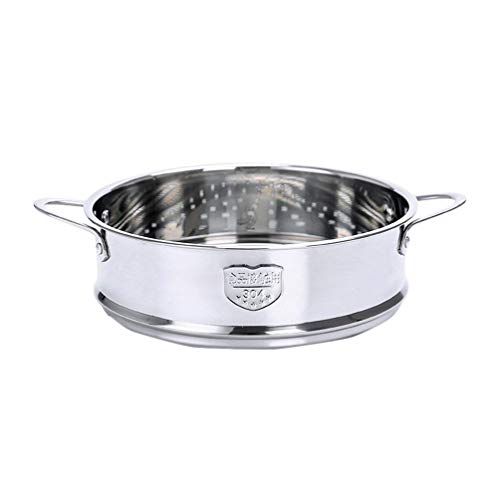 Yardwe Stainless Steel Steamer Basket 9 Inch Food Steamer Insert with Handles for Vegetables Dumplings Buns Fish Meat Cooking