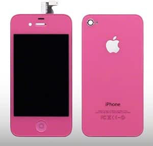 IPHONE 4 COLOUR CONVERSION KIT WITH LCD SCREEN AND DIGITIZER BY CELLAPOD CASES PINK