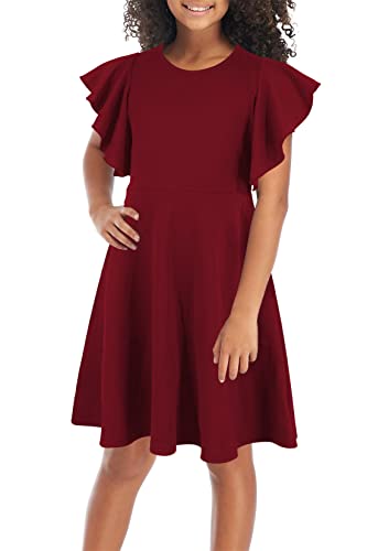 dresses for girls flutter-sleeve