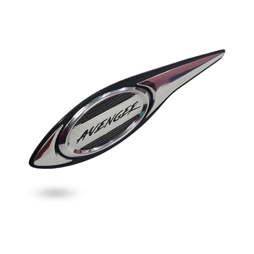 Image of RJVON - Bike Tank Bajaj Avenger 3D Emblem in Chrom 2 Pcs for Bajaj Avenger Logo