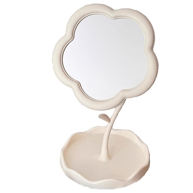 Cassarina Desktop Makeup Mirror Sunflower Shaped Cute Girly Heart Dressing Mirror Detachable Hanging Jewelry Makeup Mirror (Multicolor) (Pack of 1)-image-47
