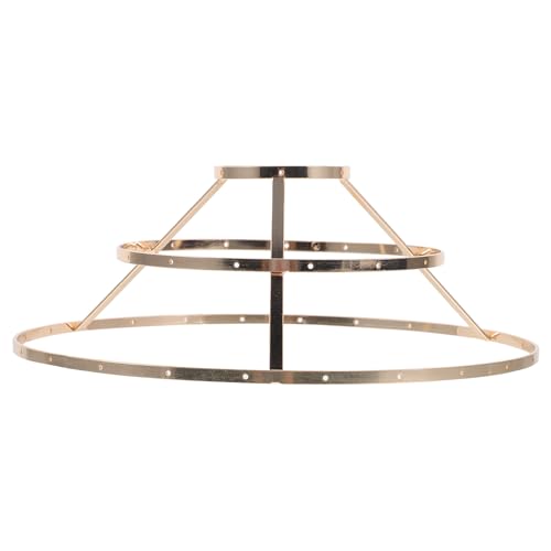 Support abat-jour doré 25cm triple niveau pour lampe - 7