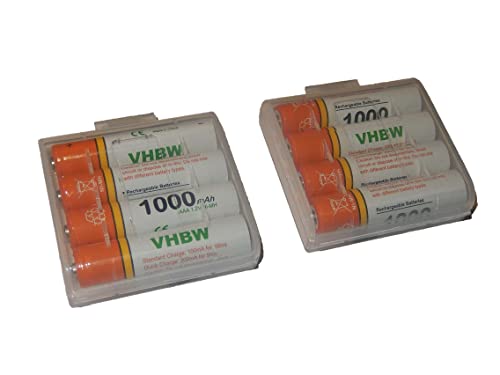 vhbw 8X Batterie AAA Micro Compatible avec AEG Eclipse 10 téléphone Fixe sans Fil (1000mAh, 1,2V, NiMH)
