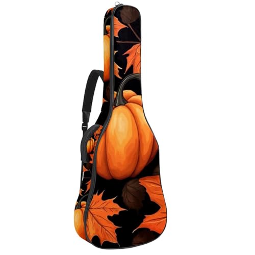 Sac pour guitare acoustique avec couche de protection antichoc et plusieurs poches de rangement