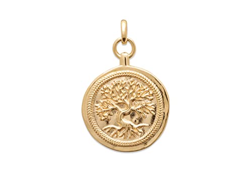 Pendentif Rond Arbre de Vie en plaqué Or 18 carats, un bijou résistant qui ne ternit pas