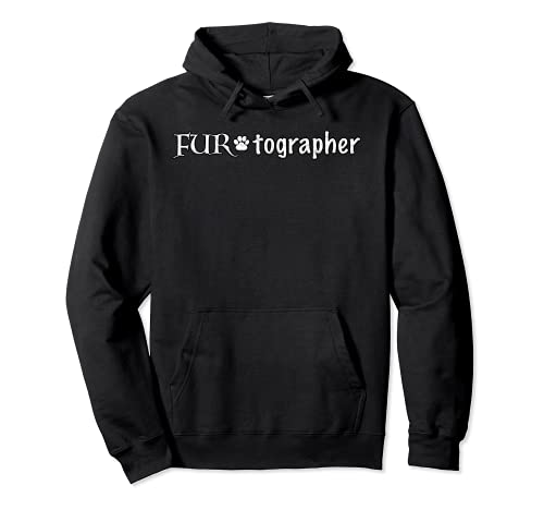 FURtographer Pet Photographer Animal Rescue Photography Pullover Hoodie, Black