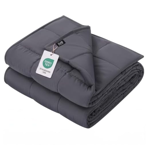 ZonLi Weighted Blanket (60''x80'', 20lbs, Queen Size Dark Grey), Weighted Blankets for Adults and Kids, High Breathability Heavy Blanket, Soft Material with Premium Glass Beads