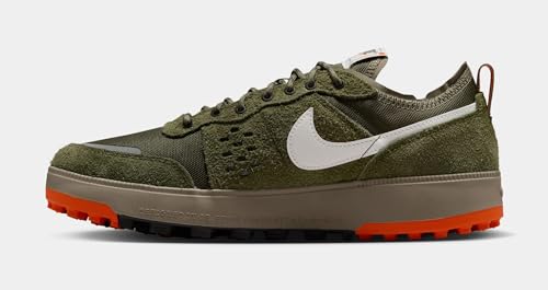 C1TY Premium Cordura Mens Running Shoes (Rough Green/Summit White/Electro Orange) (IH0267-326, Green/Orange/White)3