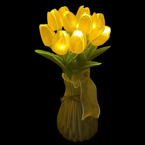 Lámpara con flor artificial LED de 15 rosas románticas para salón 2