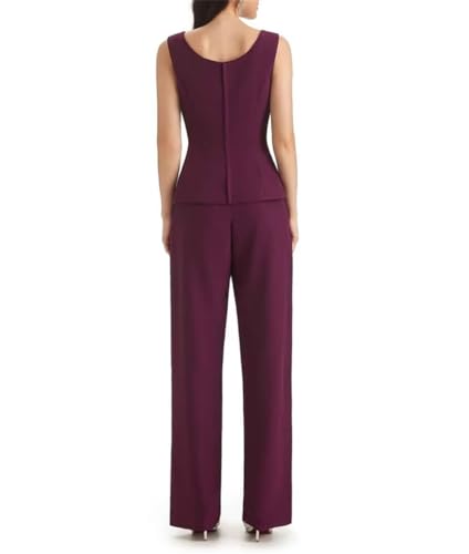 3 PCS Mother of The Bride Pant Suits 3 Pieces Chiffon Pant Suits for Women Dressy Wedding Guest2