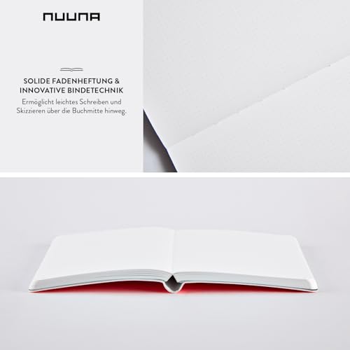 Grille de points de 2,5 mm Nuuna carnet de notes 176 pages roses